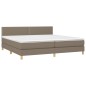 vidaXL Boxspringbett mit Matratze Taupe 200x200 cm Stoff vidaXL Boxspringbett mit Matratze Taupe 200x200 cm Stoff