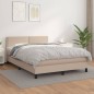 vidaXL Boxspringbett Matratze Cappuccino-Braun 140x200cm Kunstleder vidaXL Boxspringbett Matratze Cappuccino-Braun 140x200cm Kunstleder