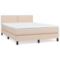 vidaXL Boxspringbett Matratze Cappuccino-Braun 140x200cm Kunstleder vidaXL Boxspringbett Matratze Cappuccino-Braun 140x200cm Kunstleder