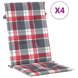 vidaXL Gartenstuhlauflagen für Hochlehner 4 Stk. 120x50x3 cm Stoff