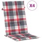 vidaXL Gartenstuhlauflagen für Hochlehner 4 Stk. 120x50x3 cm Stoff vidaXL Gartenstuhlauflagen für Hochlehner 4 Stk. 120x50x3 cm Stoff