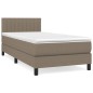 vidaXL Boxspringbett mit Matratze Taupe 80x200 cm Stoff vidaXL Boxspringbett mit Matratze Taupe 80x200 cm Stoff