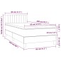 vidaXL Boxspringbett mit Matratze Taupe 80x200 cm Stoff vidaXL Boxspringbett mit Matratze Taupe 80x200 cm Stoff