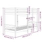 vidaXL Etagenbett Weiß 90x190 cm Massivholz Kiefer vidaXL Etagenbett Weiß 90x190 cm Massivholz Kiefer