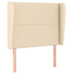 vidaXL Kopfteil mit Ohren Creme 103x23x118/128 cm Stoff