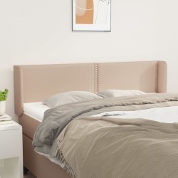 vidaXL Kopfteil mit Ohren Cappuccino-Braun 147x16x78/88 cm Kunstleder