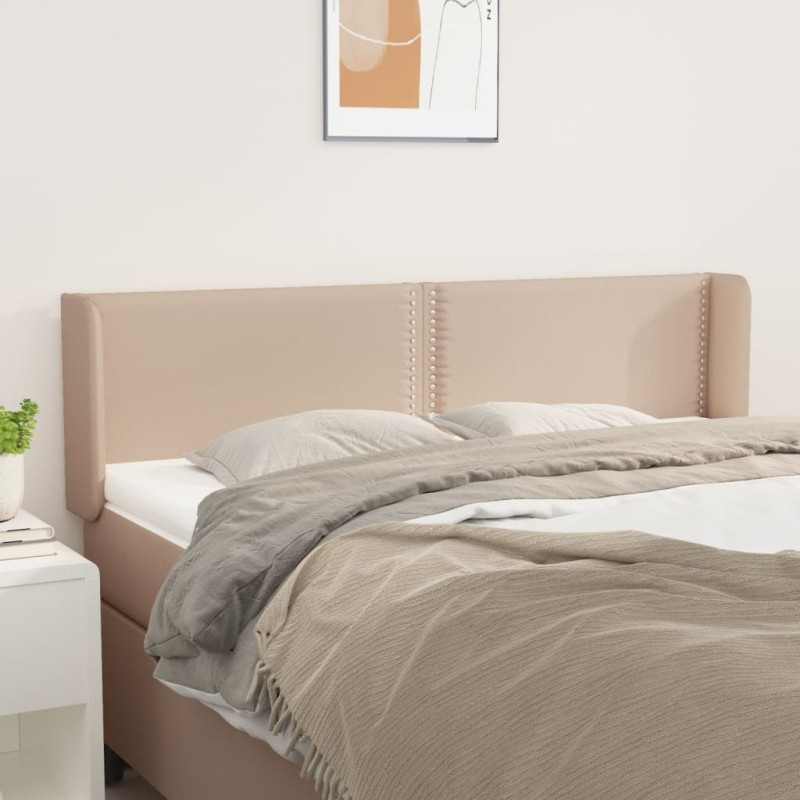 vidaXL Kopfteil mit Ohren Cappuccino-Braun 147x16x78/88 cm Kunstleder vidaXL Kopfteil mit Ohren Cappuccino-Braun 147x16x78/88 cm Kunstleder