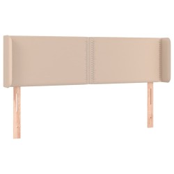 vidaXL Kopfteil mit Ohren Cappuccino-Braun 147x16x78/88 cm Kunstleder
