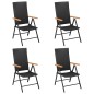 vidaXL 5-tlg. Garten-Essgruppe Schwarz und Braun vidaXL 5-tlg. Garten-Essgruppe Schwarz und Braun