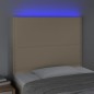 vidaXL LED Kopfteil Creme 100x5x118/128 cm Stoff vidaXL LED Kopfteil Creme 100x5x118/128 cm Stoff