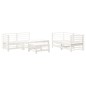 vidaXL 6-tlg. Garten-Lounge-Set Weiß Massivholz Kiefer vidaXL 6-tlg. Garten-Lounge-Set Weiß Massivholz Kiefer