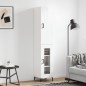 Highboard Hochglanz-Weiß 34,5x34x180 cm Holzwerkstoff Highboard Hochglanz-Weiß 34,5x34x180 cm Holzwerkstoff