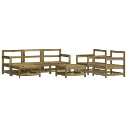 vidaXL 7-tlg. Garten-Lounge-Set Kiefernholz Imprägniert