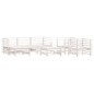 vidaXL 7-tlg. Garten-Lounge-Set Weiß Massivholz Kiefer vidaXL 7-tlg. Garten-Lounge-Set Weiß Massivholz Kiefer