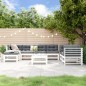 vidaXL 8-tlg. Garten-Lounge-Set Weiß Massivholz Kiefer vidaXL 8-tlg. Garten-Lounge-Set Weiß Massivholz Kiefer