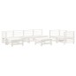 vidaXL 8-tlg. Garten-Lounge-Set Weiß Massivholz Kiefer vidaXL 8-tlg. Garten-Lounge-Set Weiß Massivholz Kiefer