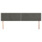 vidaXL Kopfteile 2 Stk. Dunkelgrau 80x5x78/88 cm Samt