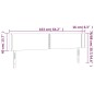 vidaXL LED Kopfteil Dunkelblau 163x16x78/88 cm Samt vidaXL LED Kopfteil Dunkelblau 163x16x78/88 cm Samt