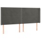 vidaXL LED Kopfteil Dunkelgrau 163x16x118/128 cm Samt vidaXL LED Kopfteil Dunkelgrau 163x16x118/128 cm Samt