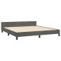 vidaXL Bettgestell mit Kopfteil Dunkelgrau 160x200 cm Samt vidaXL Bettgestell mit Kopfteil Dunkelgrau 160x200 cm Samt