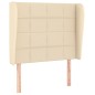 vidaXL Boxspringbett mit Matratze Creme 90x190 cm Stoff vidaXL Boxspringbett mit Matratze Creme 90x190 cm Stoff