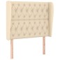 vidaXL Boxspringbett mit Matratze Creme 90x190 cm Stoff vidaXL Boxspringbett mit Matratze Creme 90x190 cm Stoff