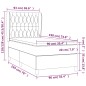 vidaXL Boxspringbett mit Matratze Creme 90x190 cm Stoff vidaXL Boxspringbett mit Matratze Creme 90x190 cm Stoff
