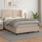 vidaXL Boxspringbett Matratze Cappuccino-Braun 140x200cm Kunstleder vidaXL Boxspringbett Matratze Cappuccino-Braun 140x200cm Kunstleder
