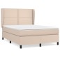 vidaXL Boxspringbett Matratze Cappuccino-Braun 140x200cm Kunstleder vidaXL Boxspringbett Matratze Cappuccino-Braun 140x200cm Kunstleder