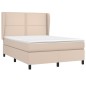 vidaXL Boxspringbett Matratze Cappuccino-Braun 140x200cm Kunstleder vidaXL Boxspringbett Matratze Cappuccino-Braun 140x200cm Kunstleder