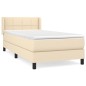 vidaXL Boxspringbett mit Matratze Creme 90x190 cm Stoff vidaXL Boxspringbett mit Matratze Creme 90x190 cm Stoff