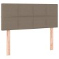 vidaXL Boxspringbett mit Matratze & LED Taupe 90x190 cm Stoff vidaXL Boxspringbett mit Matratze & LED Taupe 90x190 cm Stoff