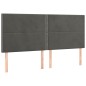 vidaXL Boxspringbett mit Matratze Dunkelgrau 160x200 cm Samt vidaXL Boxspringbett mit Matratze Dunkelgrau 160x200 cm Samt
