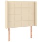 vidaXL Boxspringbett mit Matratze & LED Creme 90x190 cm Stoff vidaXL Boxspringbett mit Matratze & LED Creme 90x190 cm Stoff
