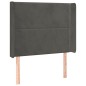 vidaXL Boxspringbett mit Matratze & LED Dunkelgrau 80x200 cm Samt vidaXL Boxspringbett mit Matratze & LED Dunkelgrau 80x200 cm Samt