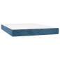 vidaXL Boxspringbett mit Matratze & LED Dunkelblau 140x200 cm Samt vidaXL Boxspringbett mit Matratze & LED Dunkelblau 140x200 cm Samt