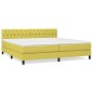 vidaXL Boxspringbett mit Matratze Grün 200x200 cm Stoff vidaXL Boxspringbett mit Matratze Grün 200x200 cm Stoff