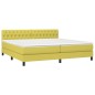 vidaXL Boxspringbett mit Matratze Grün 200x200 cm Stoff vidaXL Boxspringbett mit Matratze Grün 200x200 cm Stoff