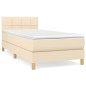 vidaXL Boxspringbett mit Matratze Creme 80x200 cm Stoff vidaXL Boxspringbett mit Matratze Creme 80x200 cm Stoff