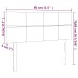 vidaXL Kopfteil Creme 80x5x78/88 cm Stoff