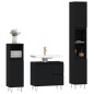 vidaXL 3-tlg. Badmöbel-Set Schwarz Holzwerkstoff vidaXL 3-tlg. Badmöbel-Set Schwarz Holzwerkstoff