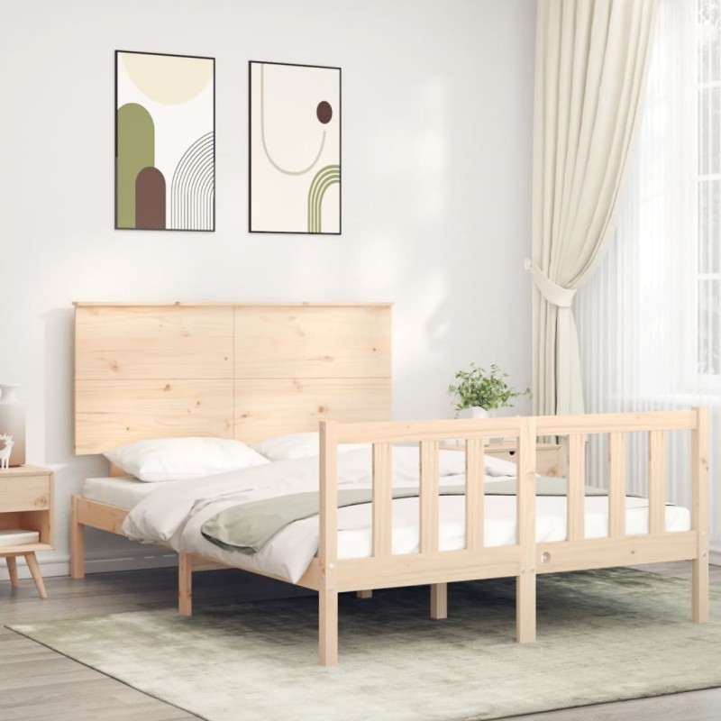 vidaXL Massivholzbett ohne Matratze 140x200 cm Kiefernholz vidaXL Massivholzbett ohne Matratze 140x200 cm Kiefernholz