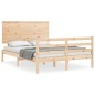 vidaXL Massivholzbett mit Kopfteil 140x200 cm vidaXL Massivholzbett mit Kopfteil 140x200 cm
