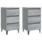 vidaXL Nachttische mit Metallbeinen 2 Stk. Grau Sonoma 40x35x69 cm vidaXL Nachttische mit Metallbeinen 2 Stk. Grau Sonoma 40x35x69 cm