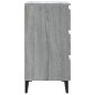 vidaXL Nachttische mit Metallbeinen 2 Stk. Grau Sonoma 40x35x69 cm vidaXL Nachttische mit Metallbeinen 2 Stk. Grau Sonoma 40x35x69 cm