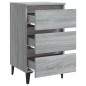 vidaXL Nachttische mit Metallbeinen 2 Stk. Grau Sonoma 40x35x69 cm vidaXL Nachttische mit Metallbeinen 2 Stk. Grau Sonoma 40x35x69 cm