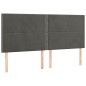 vidaXL Kopfteile 4 Stk. Dunkelgrau 80x5x78/88 cm Samt