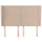 vidaXL Kopfteil mit Ohren Cappuccino-Braun 147x23x118/128cm Kunstleder vidaXL Kopfteil mit Ohren Cappuccino-Braun 147x23x118/128cm Kunstleder