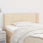 vidaXL Kopfteil mit Ohren Creme 83x16x78/88 cm Stoff vidaXL Kopfteil mit Ohren Creme 83x16x78/88 cm Stoff