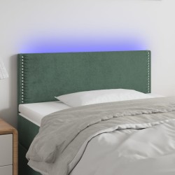vidaXL LED Kopfteil Dunkelgrün 90x5x78/88 cm Samt